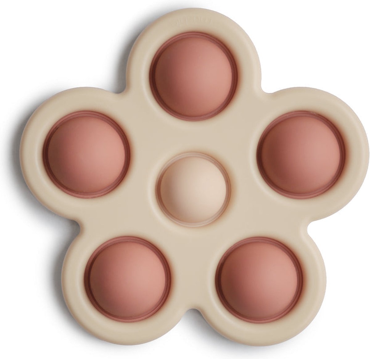 Mushie Bijtspeeltje Flower Press Toy | Rose